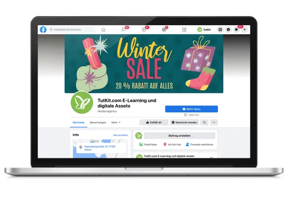 Diseña la venta de invierno con motivos navideños
