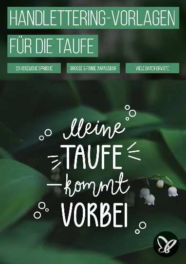 Handlettering Taufe – herzliche Sprüche für Einladungen und Glückwünsche