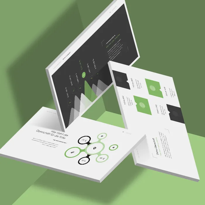 Presentasjonsmalen "Fly" for PowerPoint, Keynote og Google Slides.