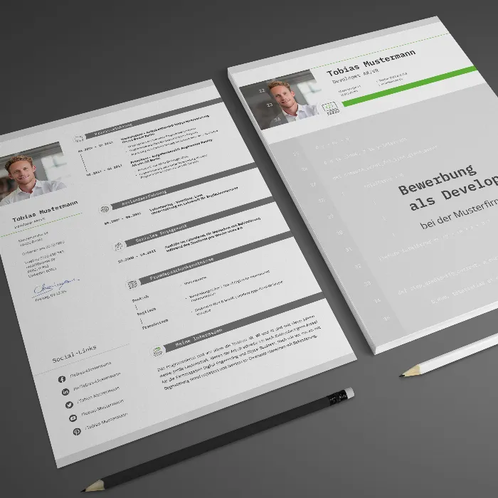 Životopis a žiadosť o zamestnanie pre programátora - vzory pre Word, InDesign a Affinity Publisher