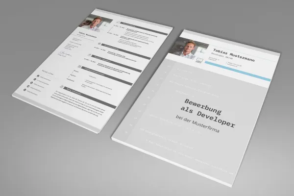 Ľahko prispôsobte šablóny prihlásenia ako programátor/programátorka v programe Word, InDesign alebo Affinity Publisher.