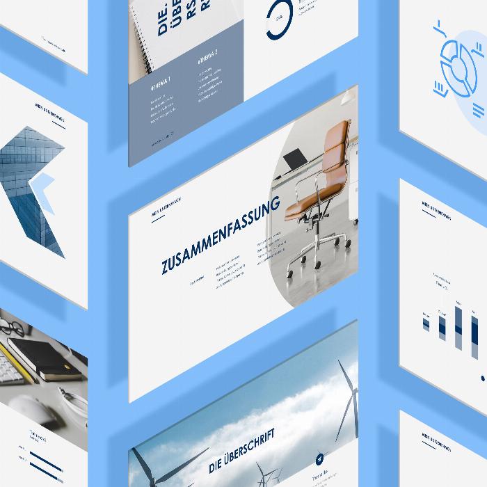 Modèles pour PowerPoint, Keynote et Google Slides au design moderne "Flow".
