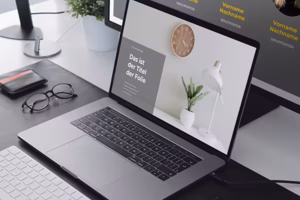 Exemples de diapositives pour les modèles de présentation Halo pour PowerPoint, Keynote et Google Slides.