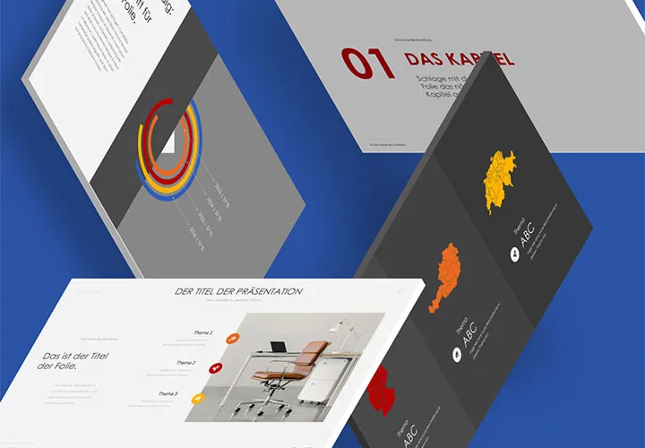 Over 250 slide templates for PowerPoint, Keynote and Google Slides in "Streamline" design