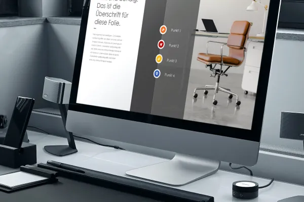 Foliemal i streamline-design på en skærm