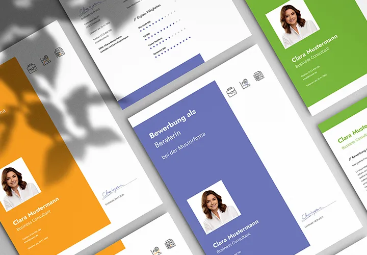 Bewerbung als Consultant, Berater (m/w/d) – überzeugende Vorlagen für Word, InDesign und Affinity Publisher