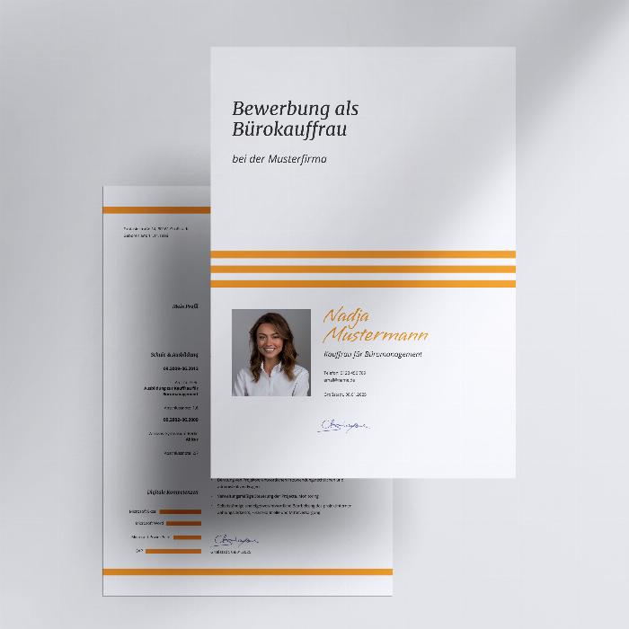 Sollicitatie voor kantoorbeheer (kantoorbediende) - sjablonen voor Word, InDesign en Affinity Publisher.