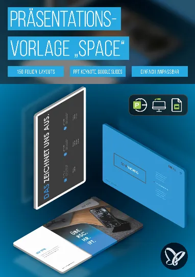 „Space“: Design-Vorlagen für Präsentationen in Keynote, PowerPoint und Google Slides