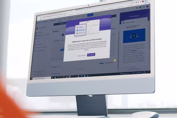 Screenshot from the video tutorial on the Jira project management software