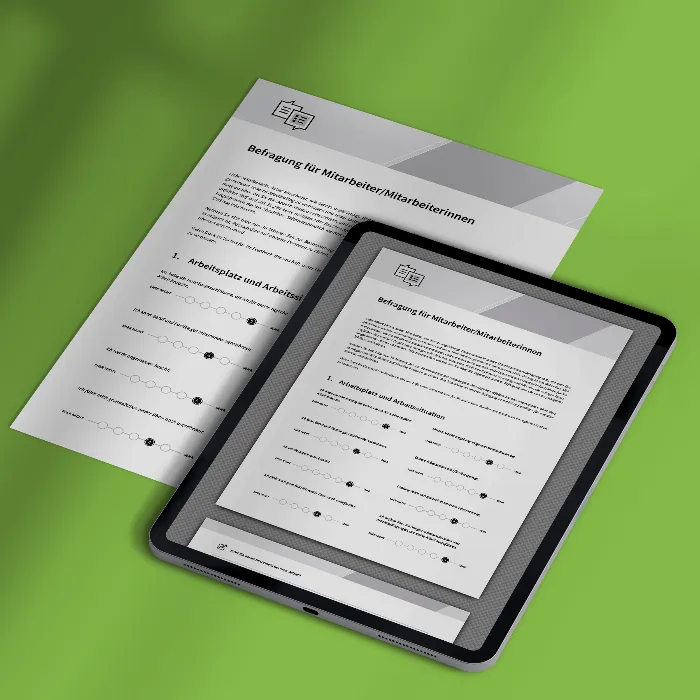 Malli työntekijäkyselyyn - kyselylomakepohja Wordille, InDesignille, Google-lomakkeena ja PDF-tiedostona