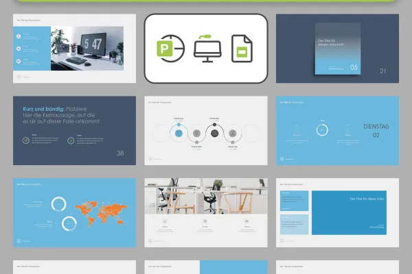 Modelli di design per PowerPoint, Keynote, Google Slides
