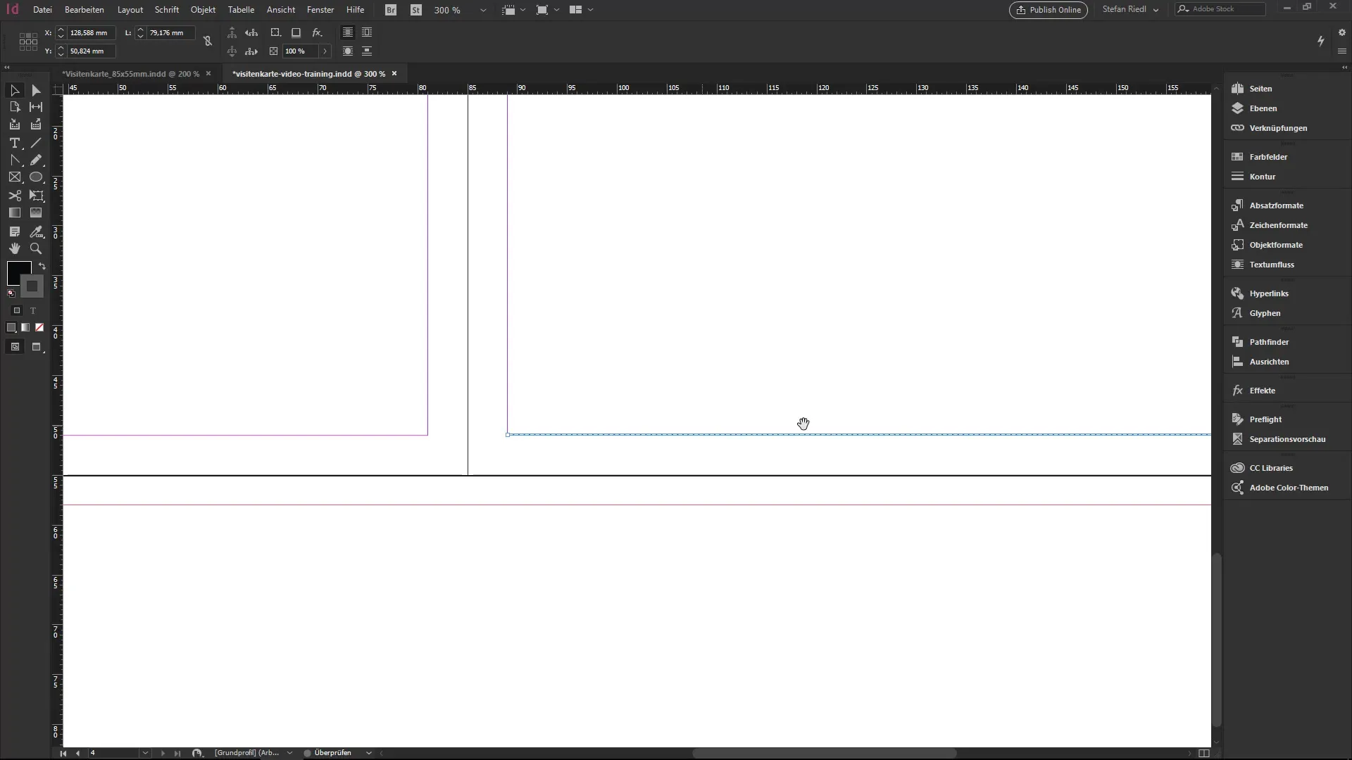 Diseñar una tarjeta de visita con InDesign: líneas y degradados Diseñar una tarjeta de visita con InDesign: líneas y degradados