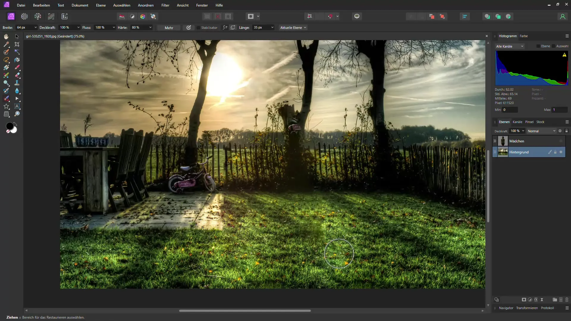 Applicare lo sfocato selettivo efficiente in Affinity Photo