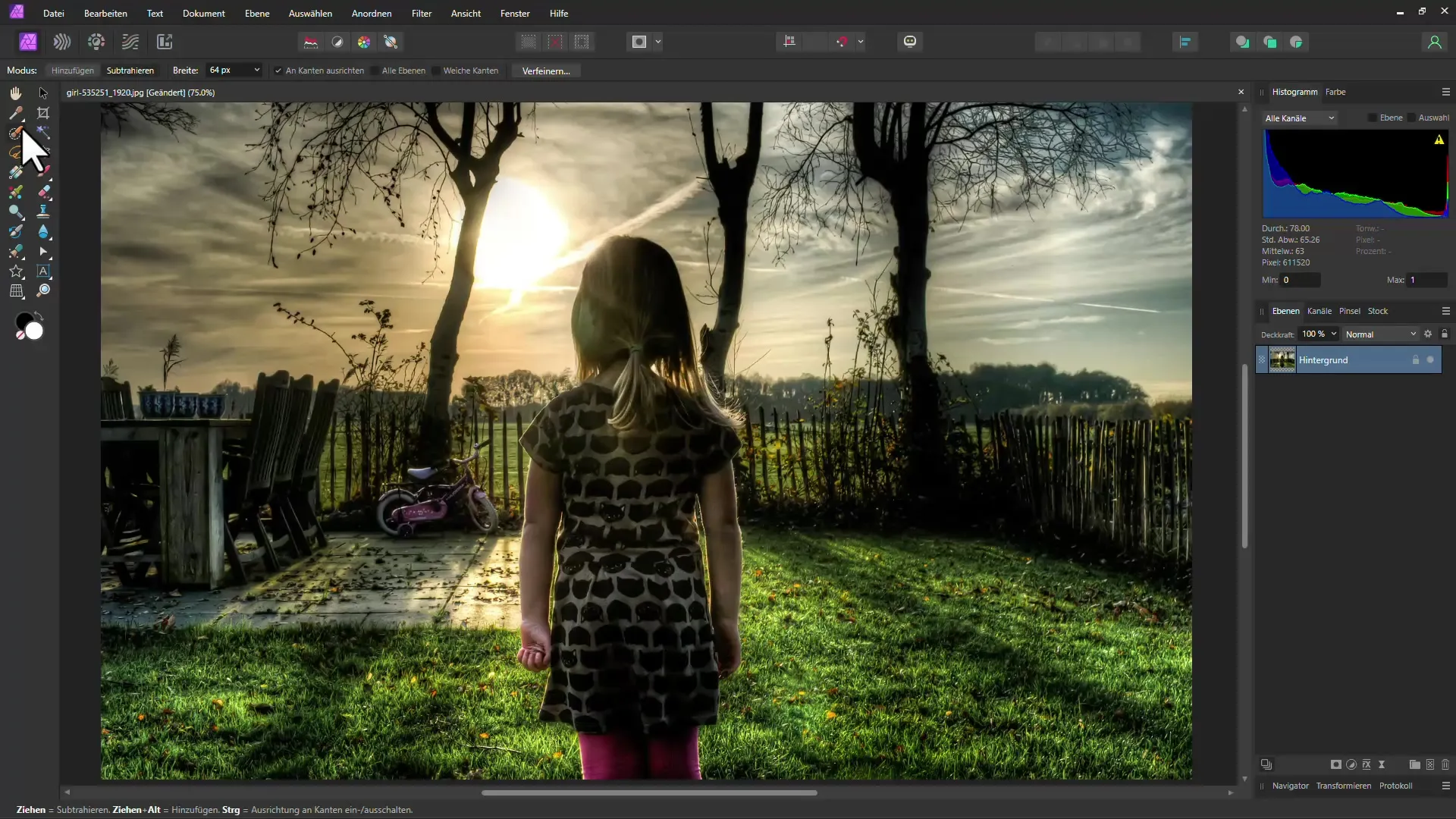 Applica la sfocatura selettiva efficiente in Affinity Photo