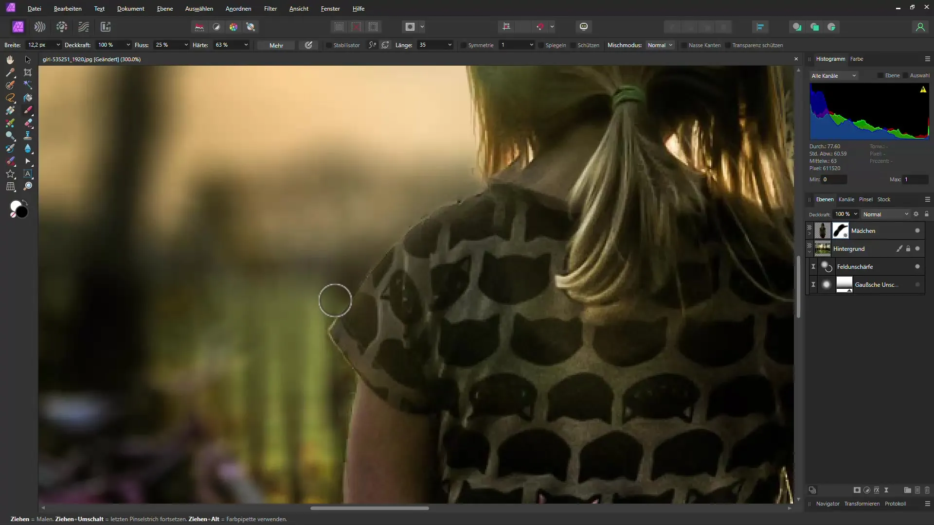 Applicare una sfocatura selettiva efficace in Affinity Photo