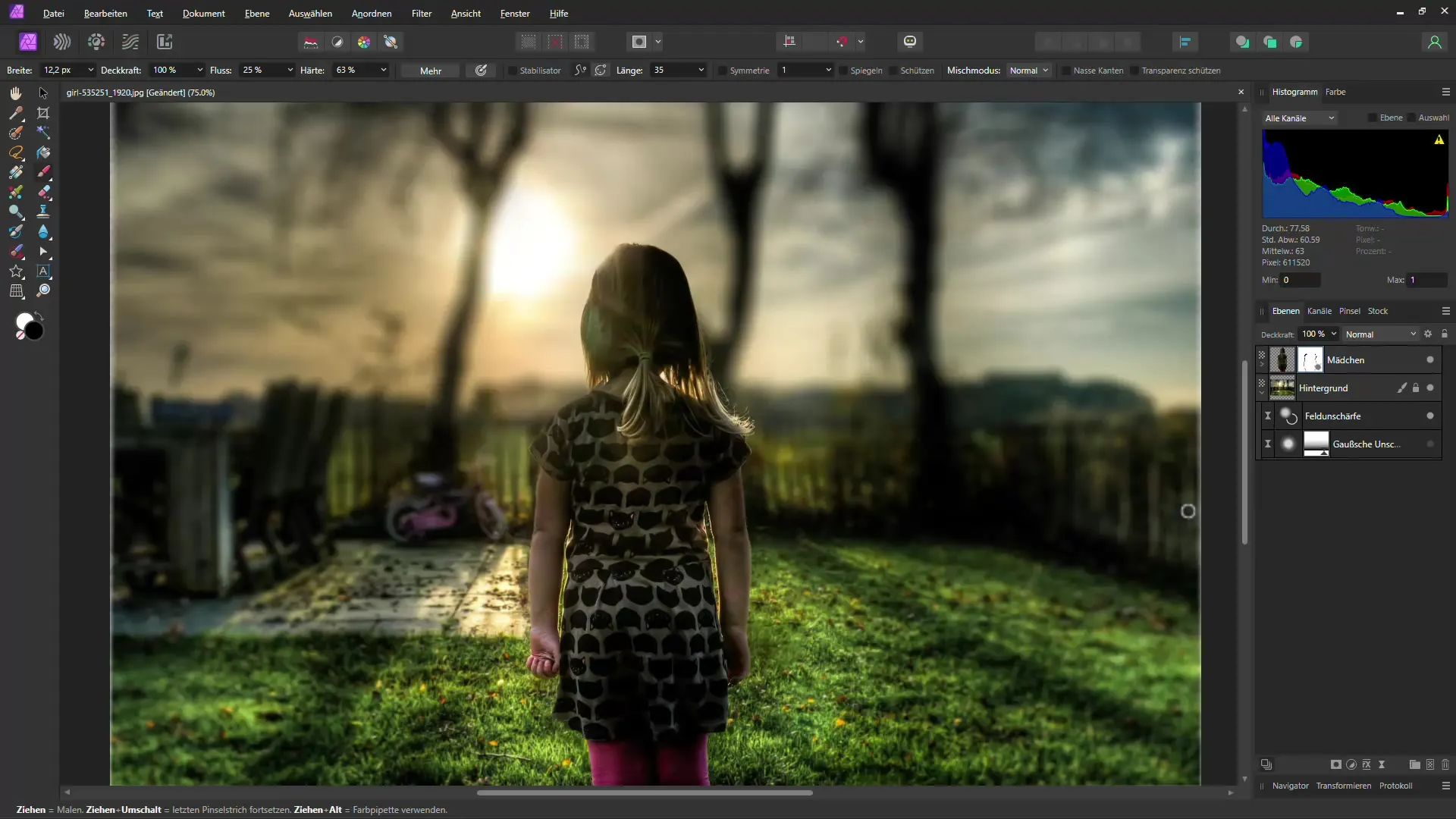 Applicare una sfocatura selettiva efficace in Affinity Photo