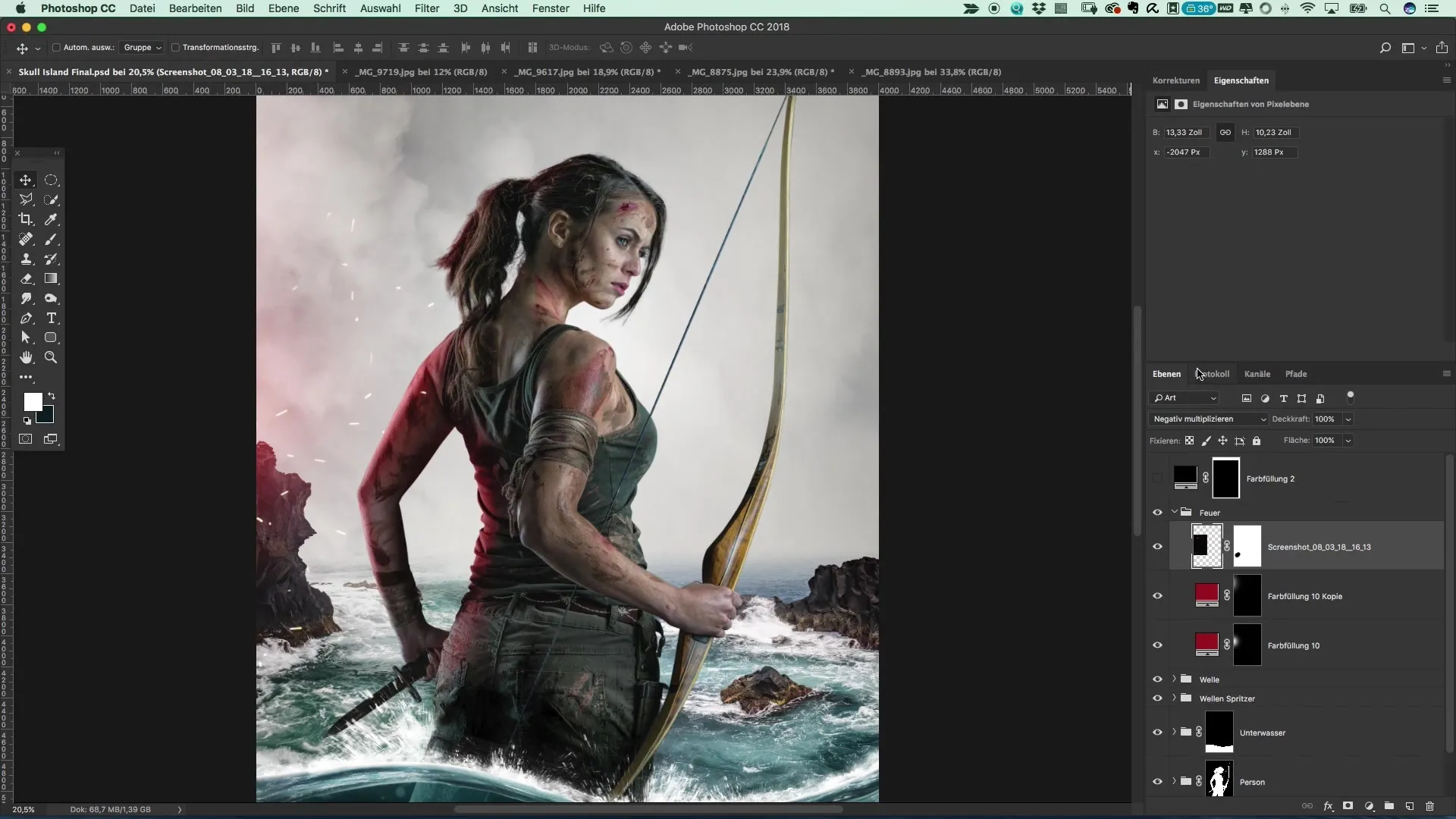 Stwórz mroczne plakaty ogniste w stylu Tomb Raider Stwórz ponure plakaty z ogniem w stylu Tomb Raider