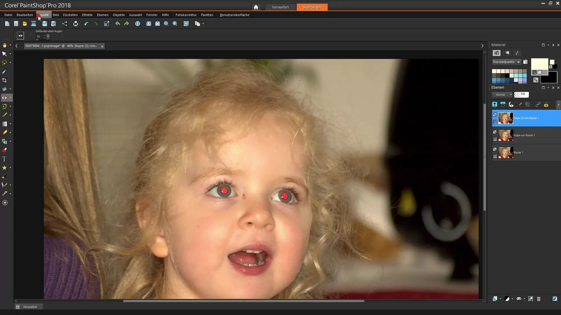 Anleitung zur roten Augen Entfernung in Corel PaintShop Pro Anleitung zur roten Augen Entfernung in Corel PaintShop Pro