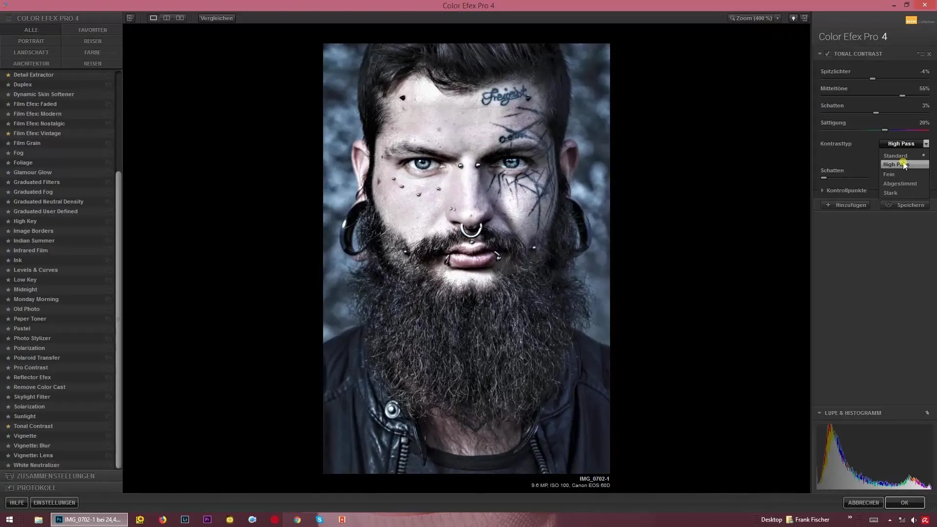Tonal contrast for impressive image editing