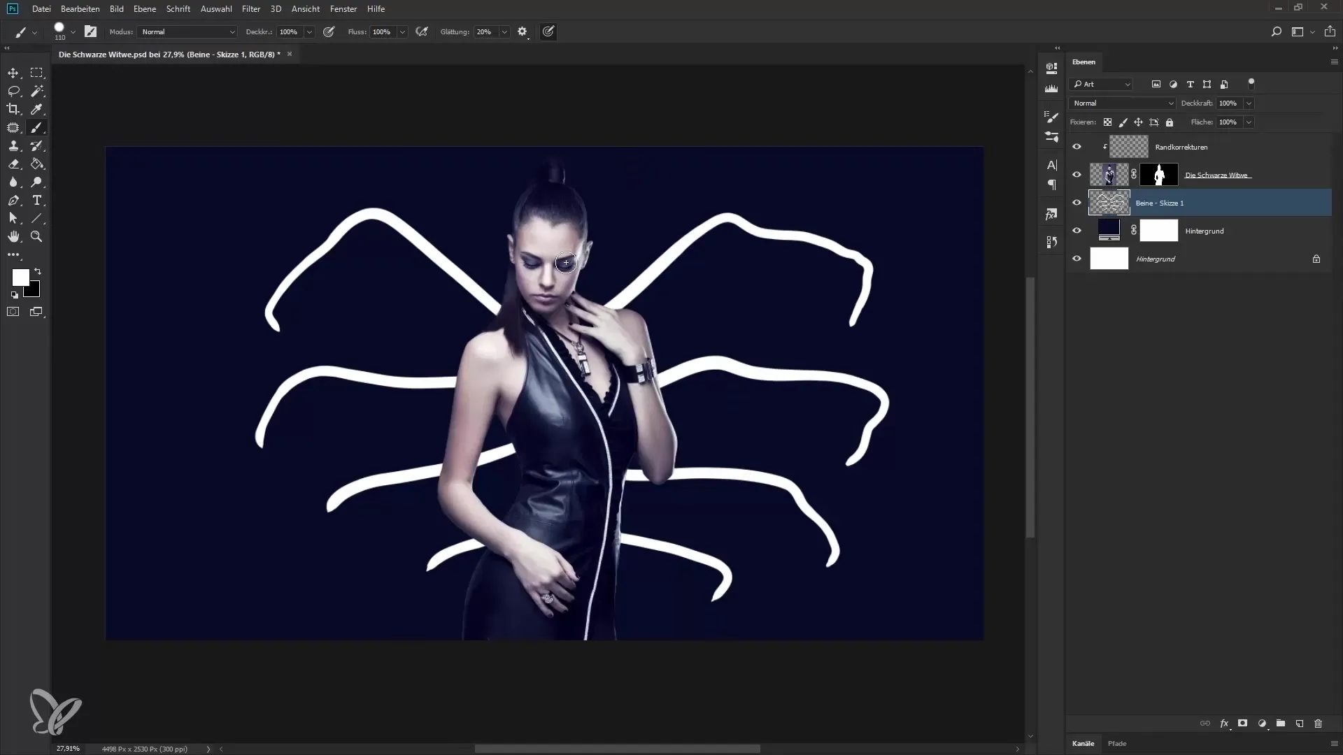 Kreatives Skizzieren von Spinnenbeinen in Photoshop Kreatives Skizzieren von Spinnenbeinen in Photoshop