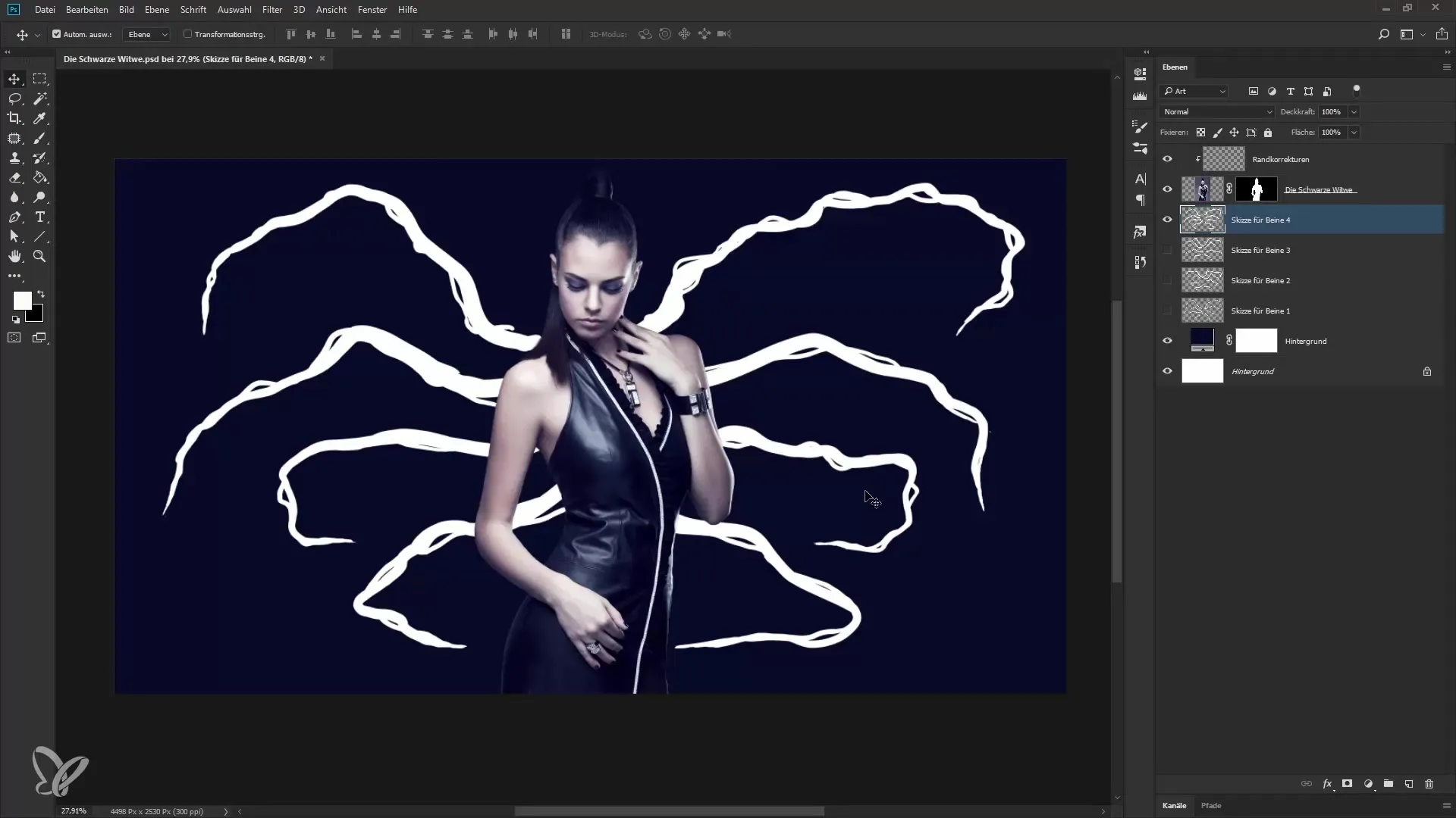 Kreatives Skizzieren von Spinnenbeinen in Photoshop Kreatives Skizzieren von Spinnenbeinen in Photoshop