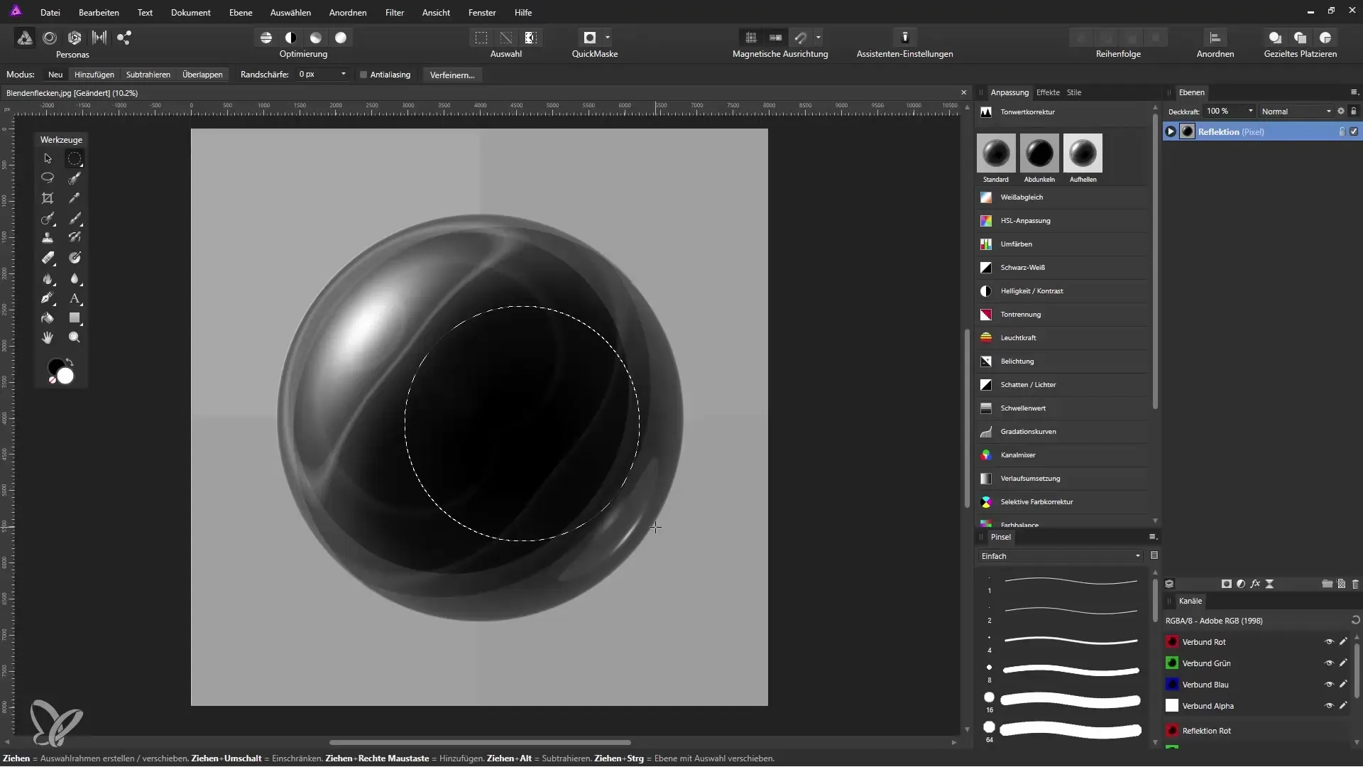 Create a glass snow globe in Affinity Photo Create a glass snow globe in Affinity Photo