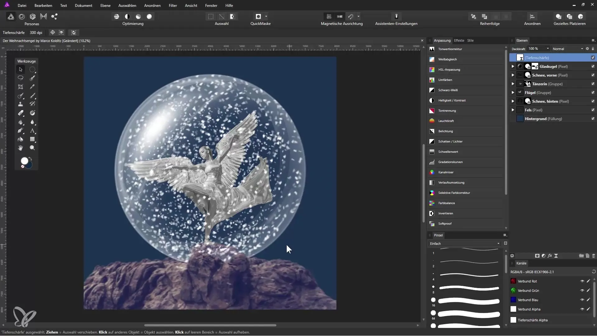 Juleengel Compositing i Affinity Photo – Trin for trin Juleengel komposition i Affinity Photo – trin for trin