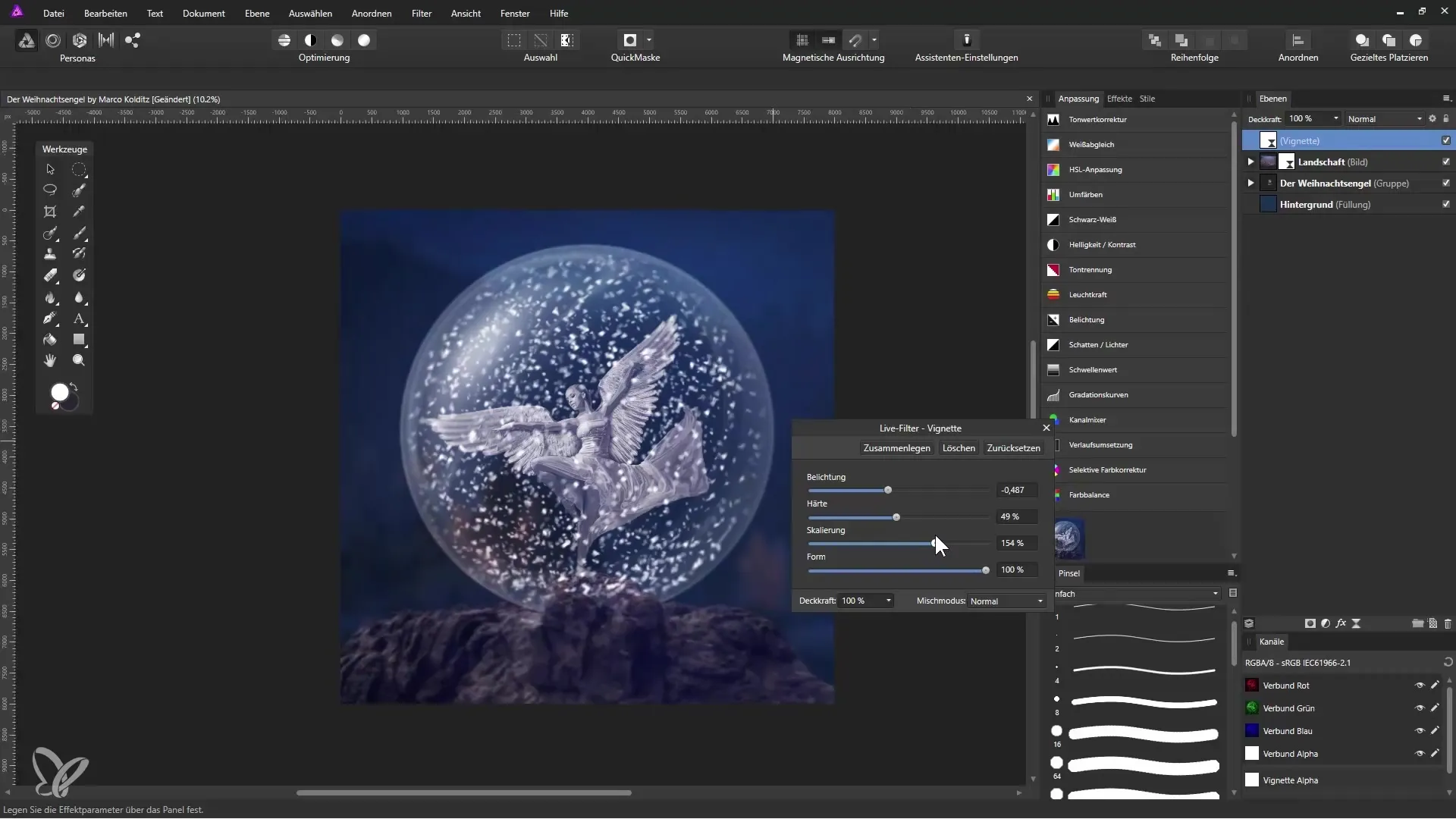 Juleengle Compositing i Affinity Photo – Trin for trin Juleengel kompositing i Affinity Photo – trin for trin