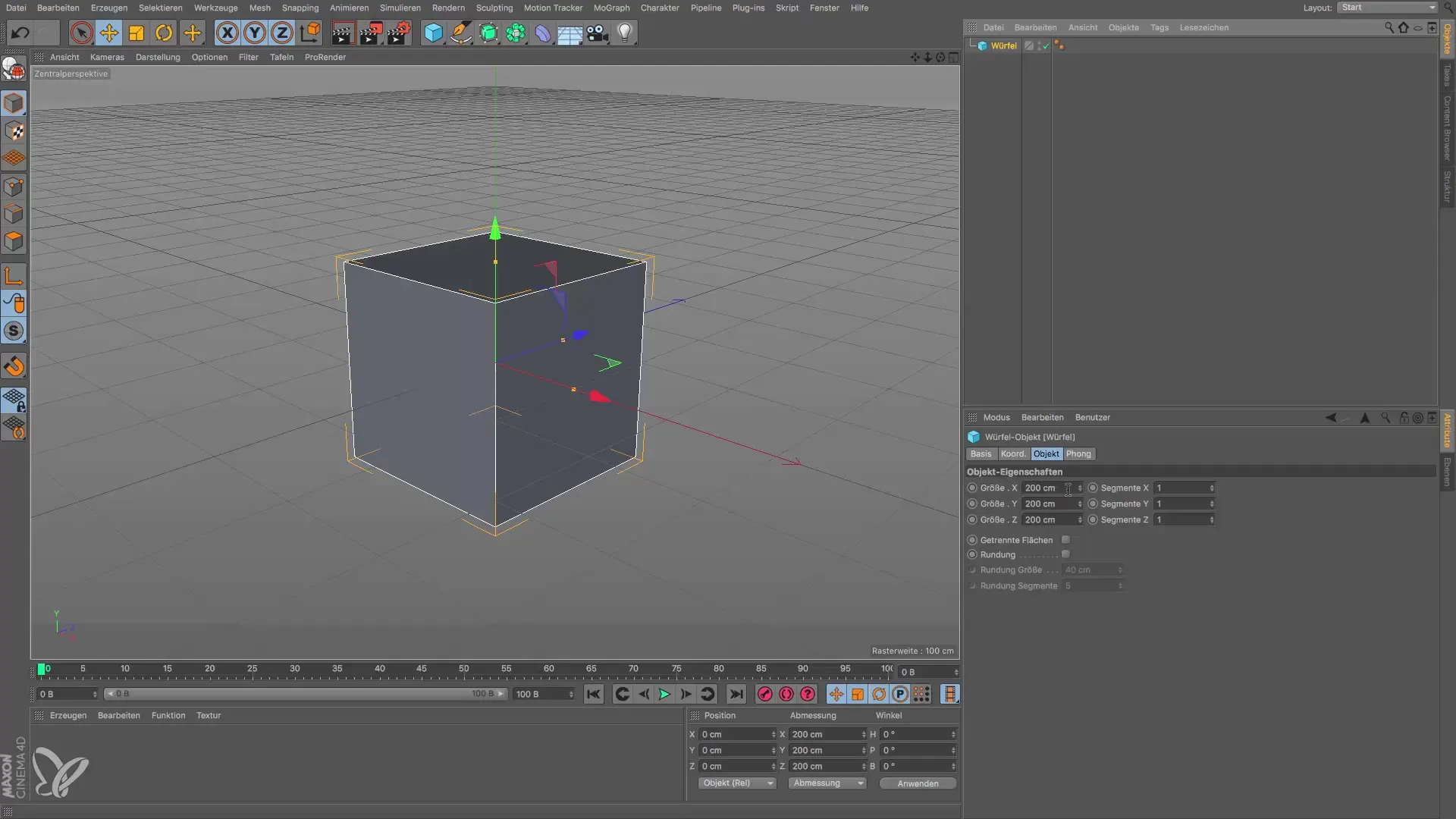 Anpassung von Darstellungen und Einheiten in Cinema 4D Anpassung von Darstellungen und Einheiten in Cinema 4D