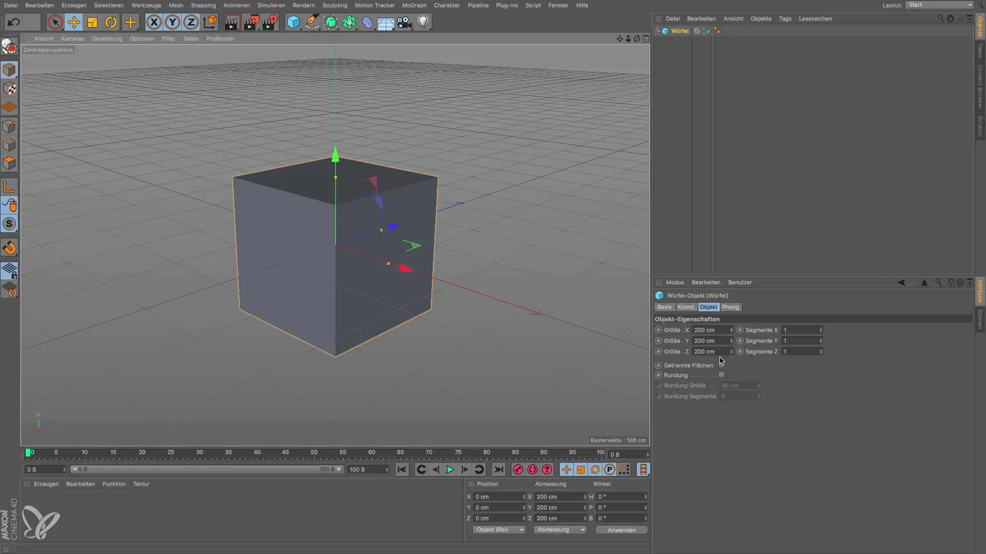 Anpassung von Darstellungen und Einheiten in Cinema 4D Anpassung von Darstellungen und Einheiten in Cinema 4D