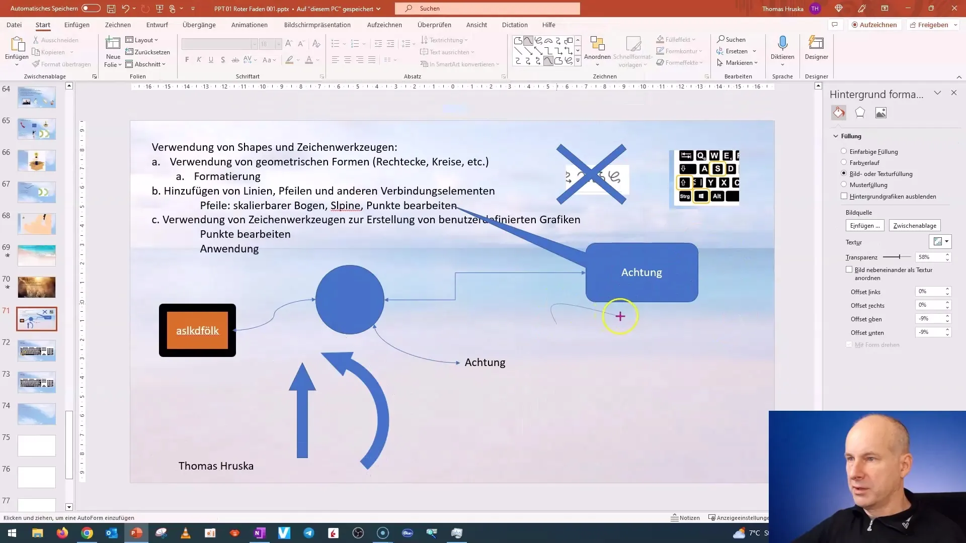 Corso PowerPoint: creare linee a mano libera, frecce e forme