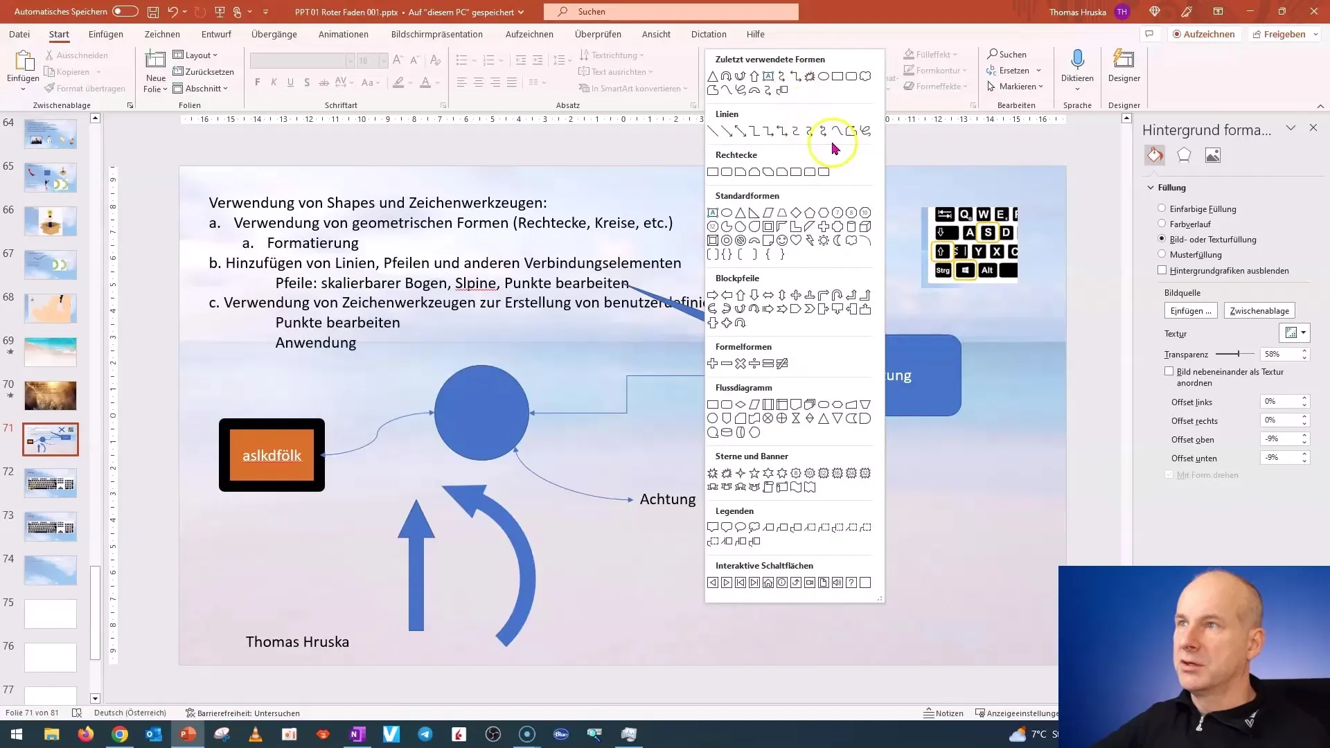 Corso di PowerPoint: creazione di linee a mano libera, frecce e forme