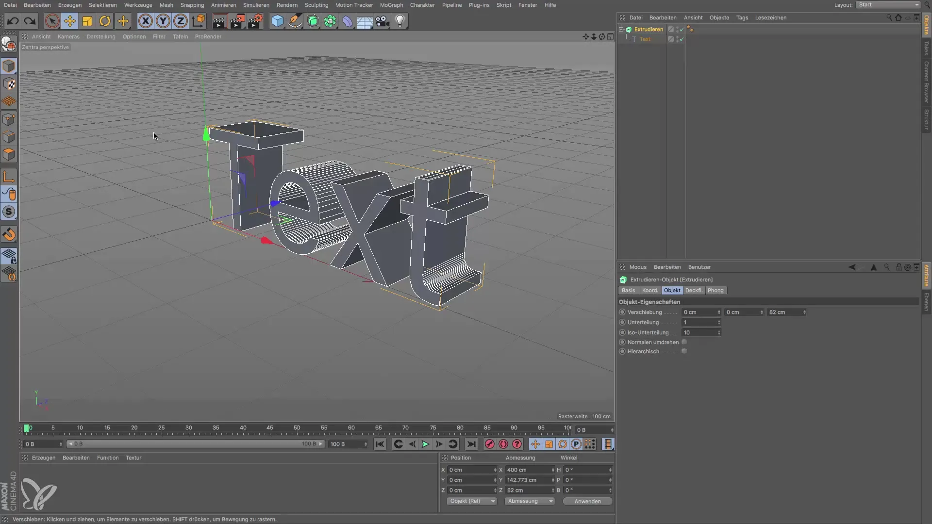 Texto extruido en Cinema 4D hecho fácil Extrusión de texto en Cinema 4D fácil hecho