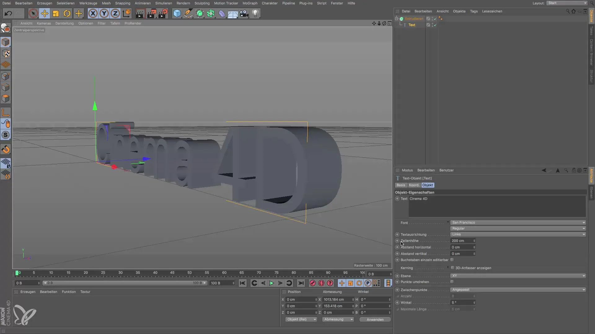 Extruir texto en Cinema 4D es fácil Extruir texto en Cinema 4D de manera sencilla