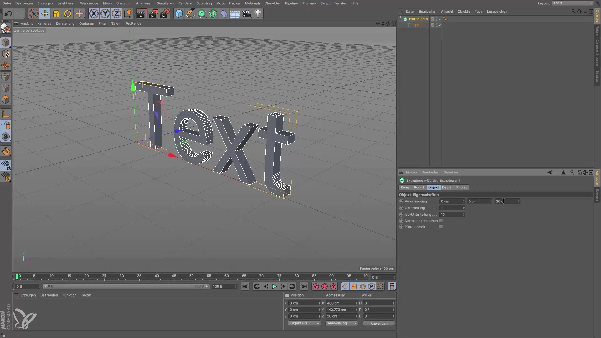 Extruir texto en Cinema 4D es fácil Extruir texto en Cinema 4D es fácil