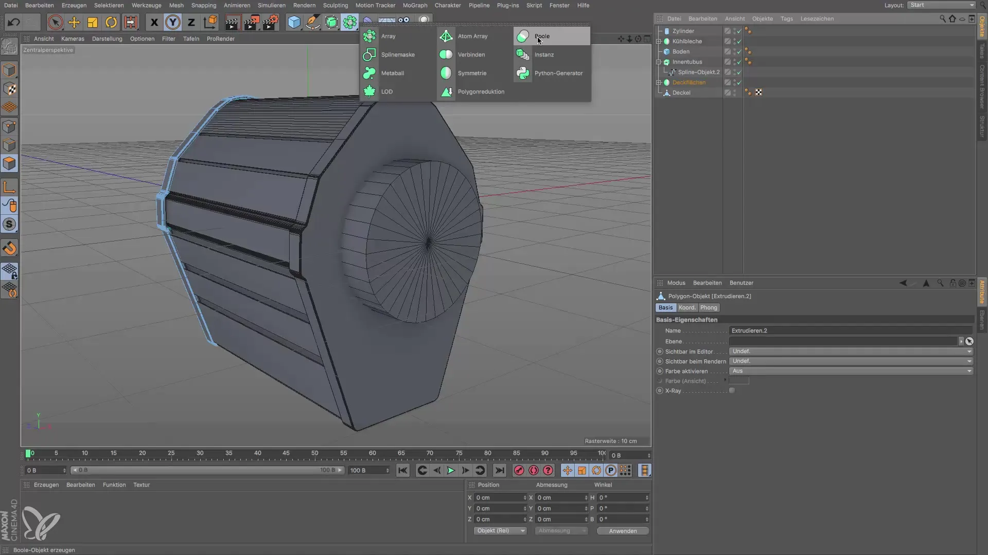 Operaciones booleanas en Cinema 4D para modelos de faros Operaciones booleanas en Cinema 4D para modelos de focos