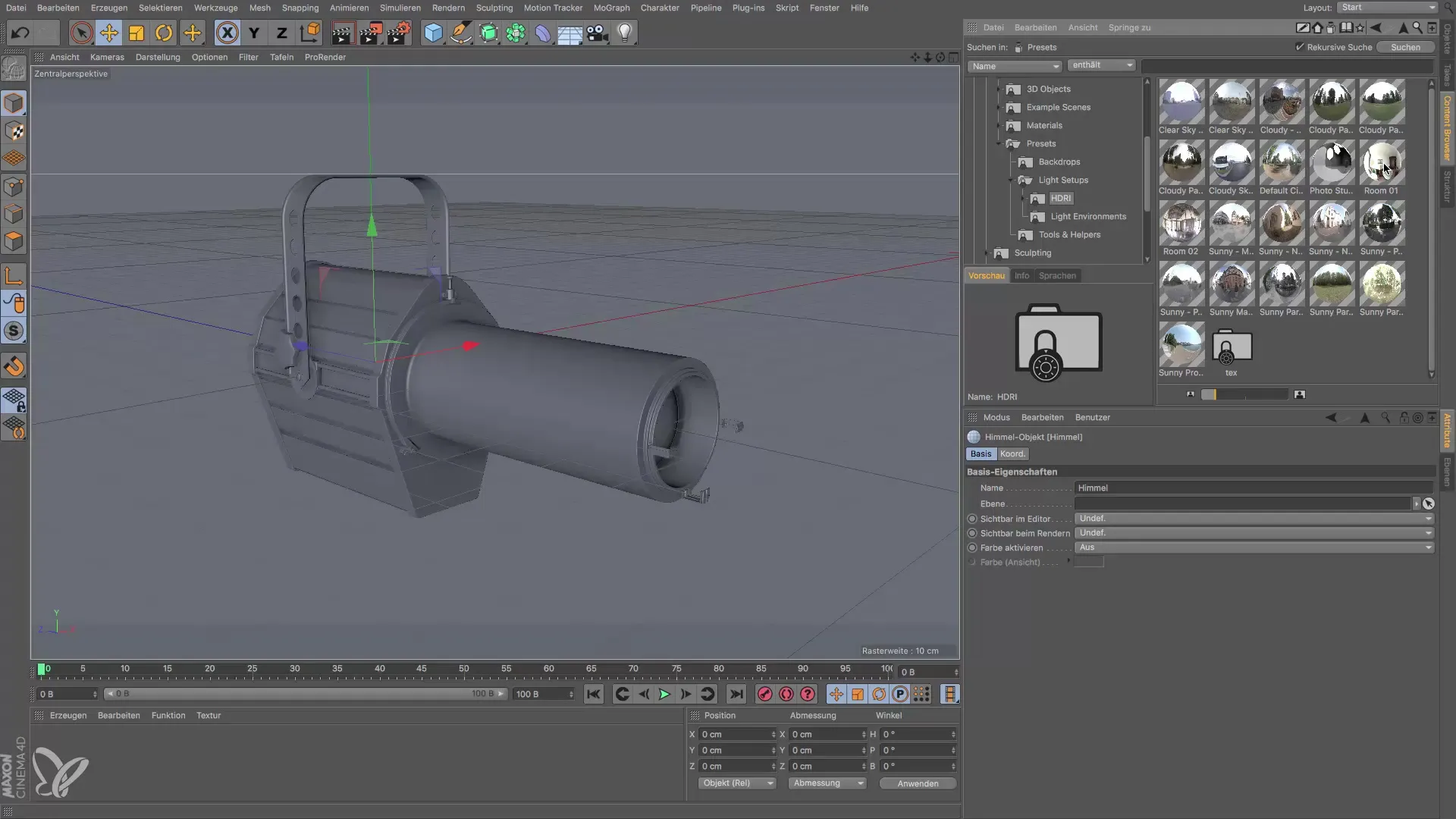 Realistische HDRI-Implementierung in Cinema 4D Realistische HDRI-Implementierung in Cinema 4D