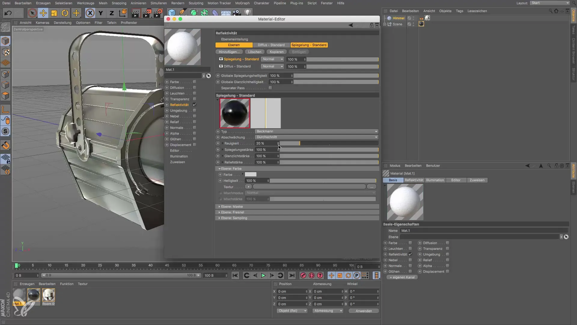 Realistische Materialien für Glas und Aluminium in Cinema 4D erstellen Realistische Materialien für Glas und Aluminium in Cinema 4D erstellen