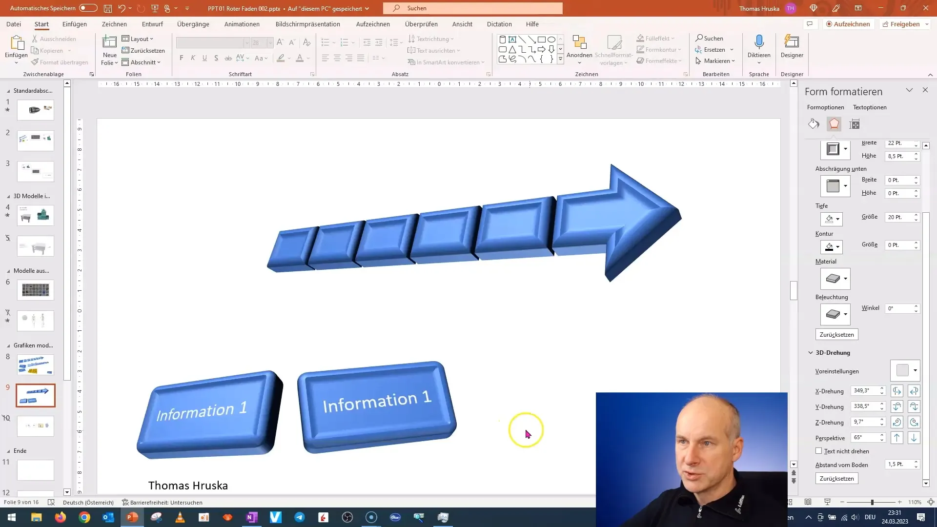 Realizarea rapidă a unui raport de proiect în 3D în PowerPoint