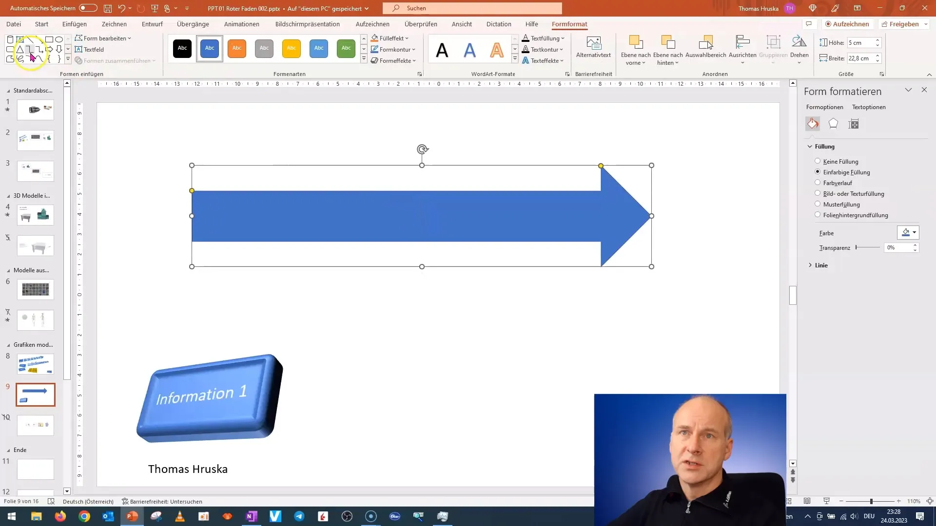 Crearea rapidă a unui raport de proiect 3D în PowerPoint
