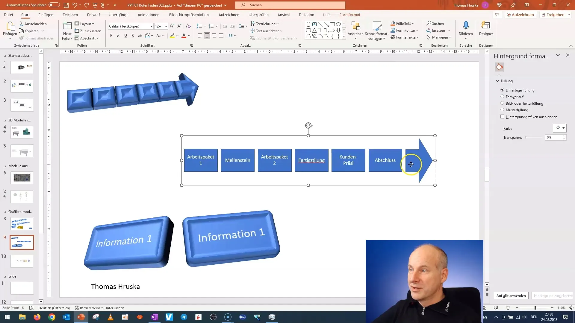 Realizarea rapidă a unui raport de proiect 3D în PowerPoint