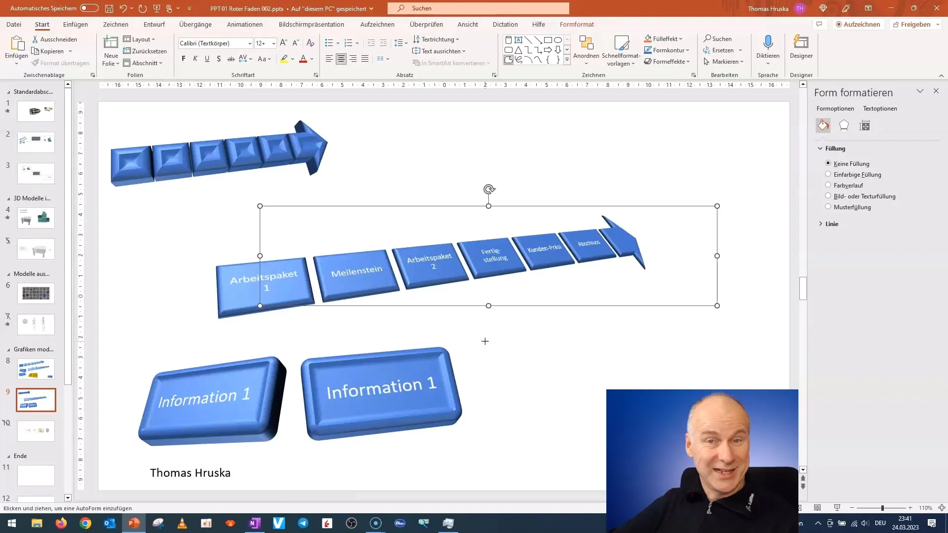 Realizarea rapidă a unui raport de proiect 3D în PowerPoint