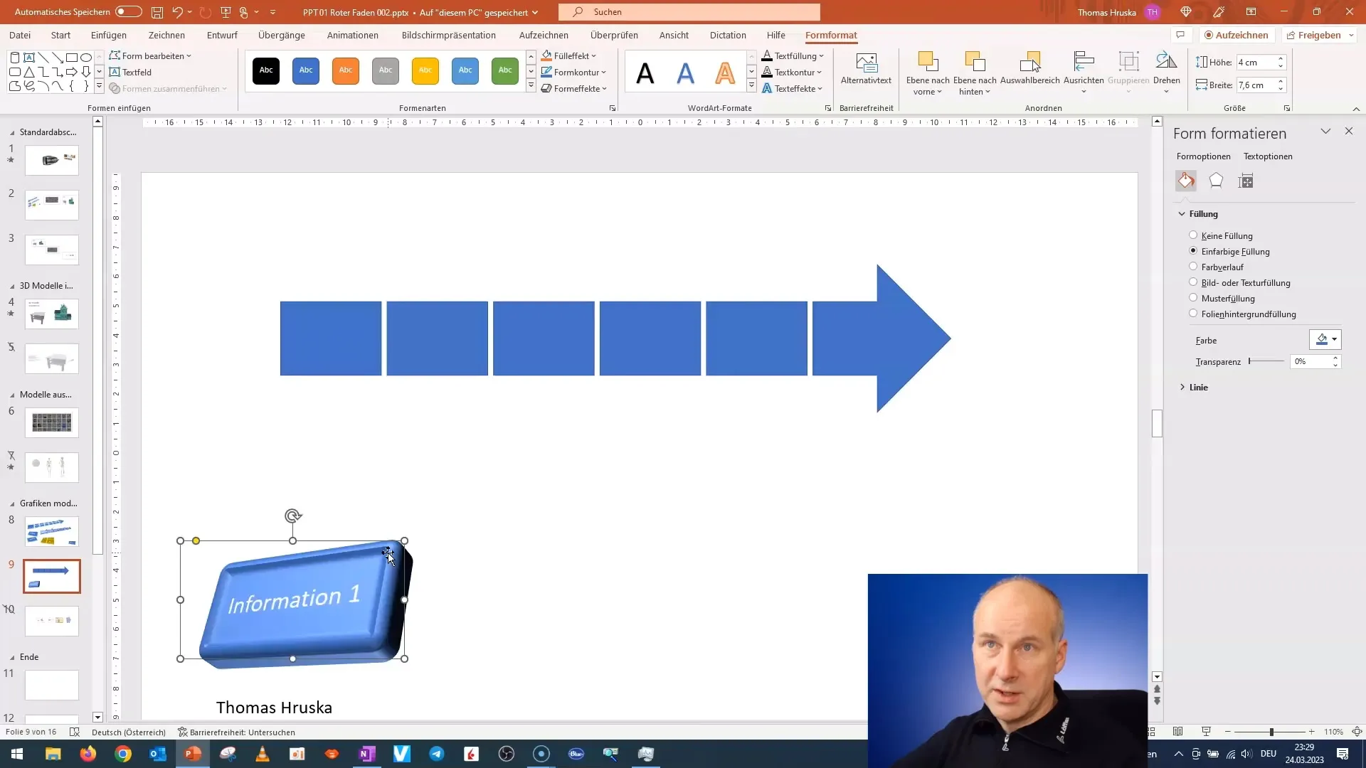 Realizarea rapidă a unui raport de proiect 3D în PowerPoint