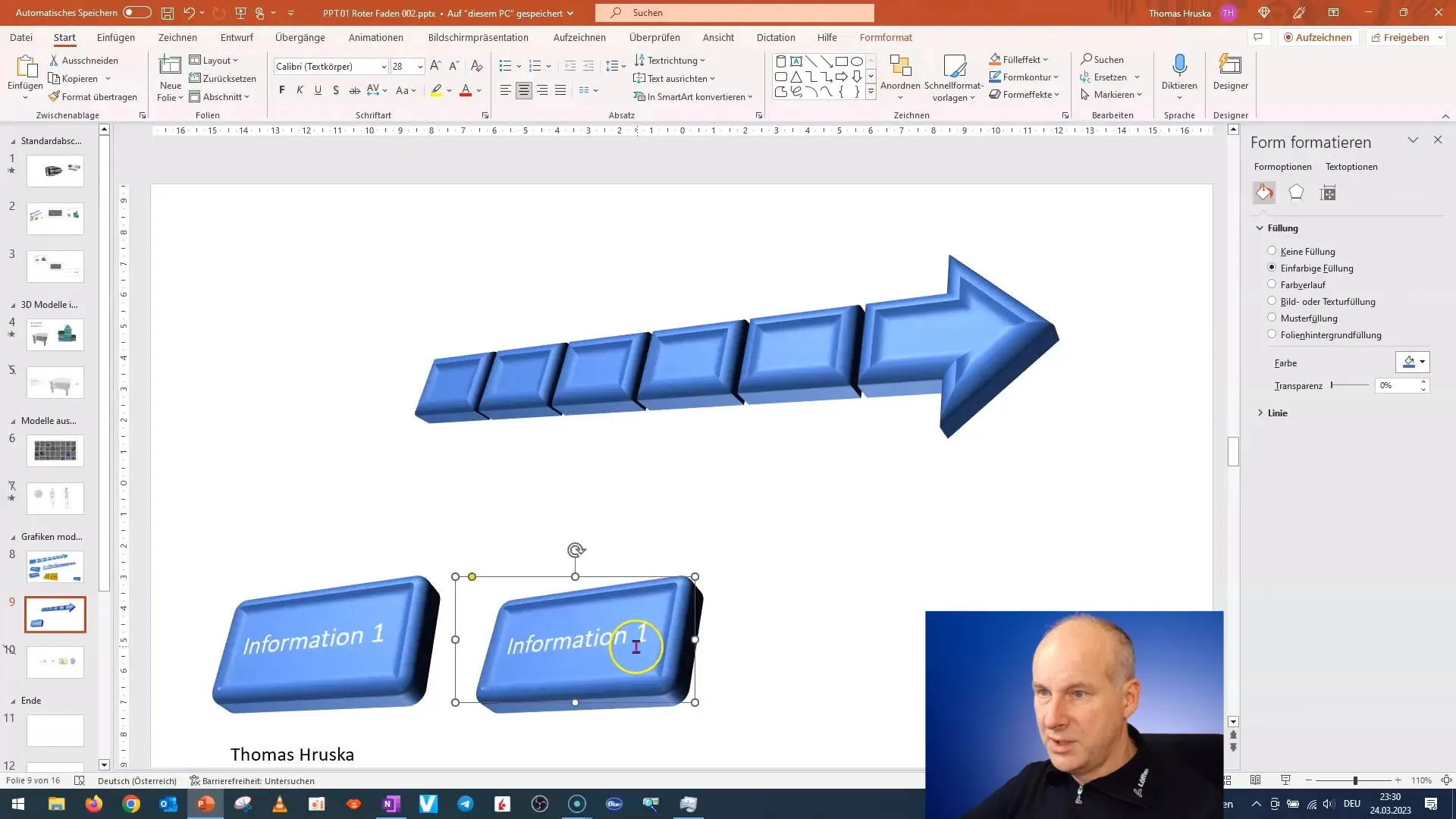 Realizare rapidă a unui raport de proiect în 3D în PowerPoint