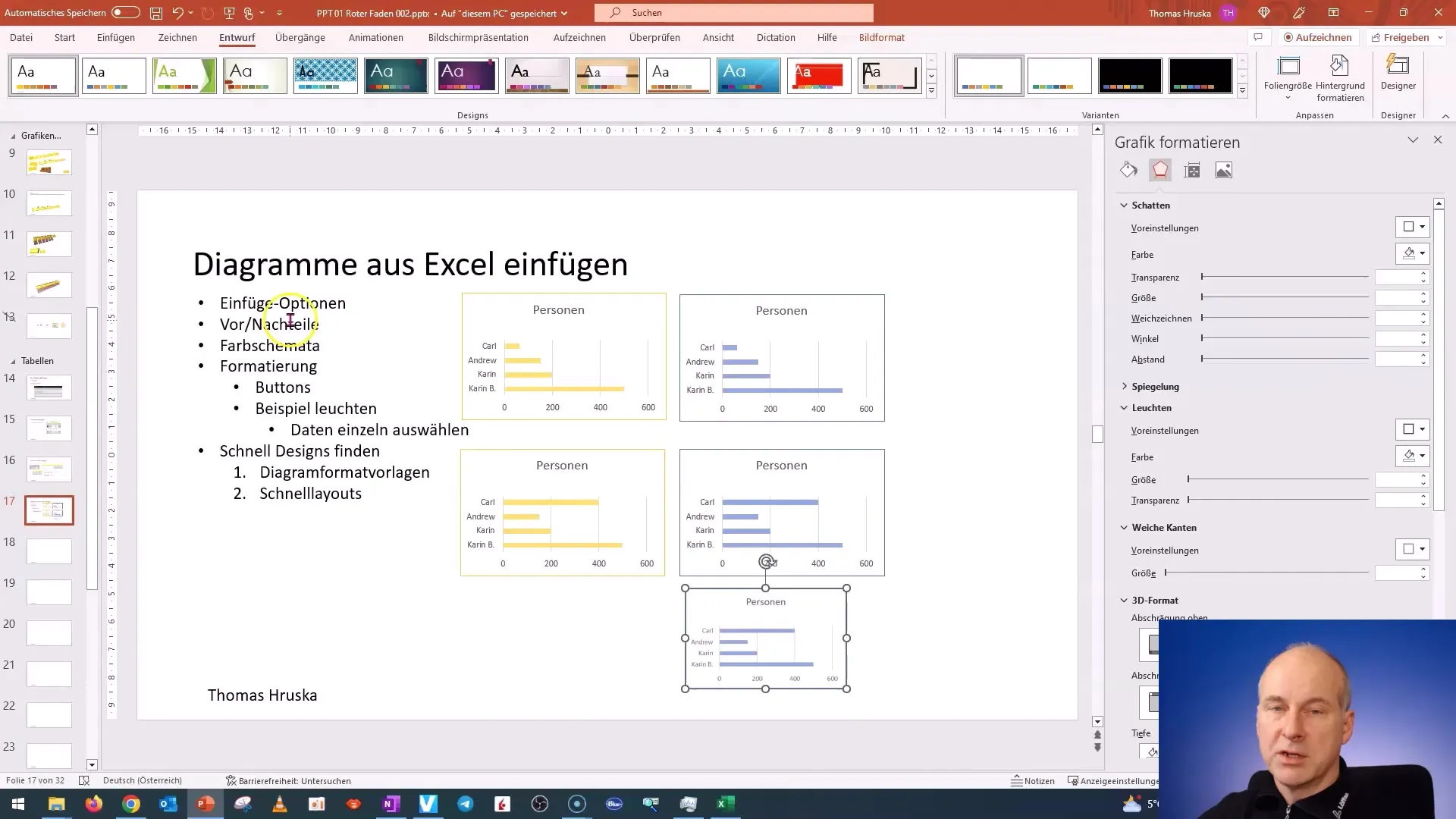 Inserisci in modo efficiente i diagrammi in PowerPoint e utilizza schemi di colori ottimali