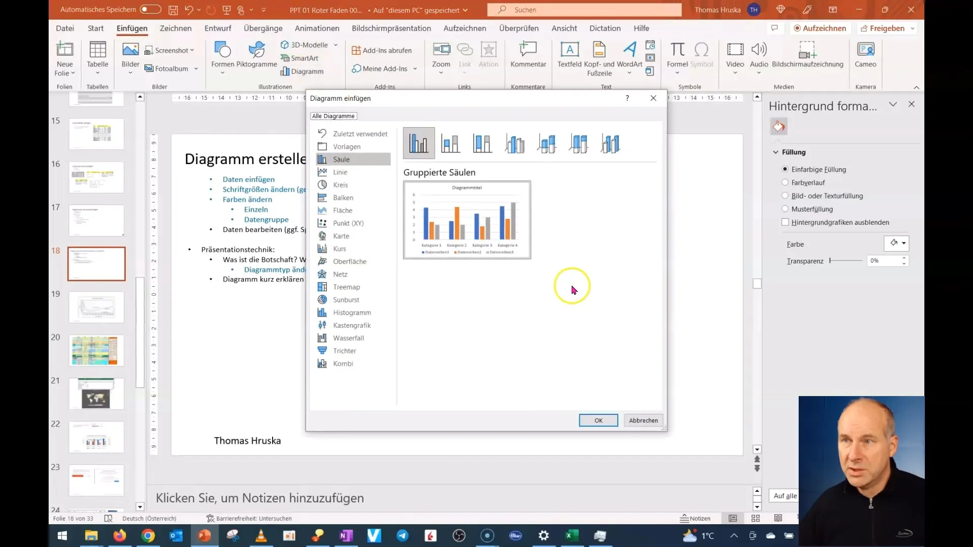 A crea și ajusta diagrame în PowerPoint