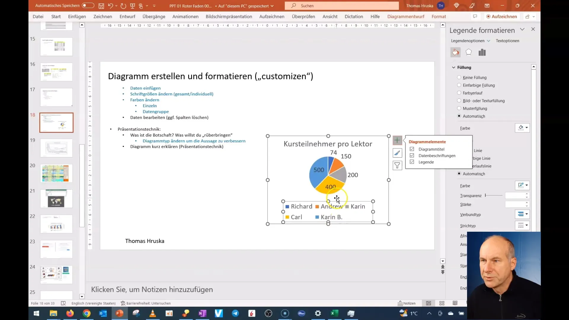 Optimizați conținutul diagramei în PowerPoint - instrucțiuni pas cu pas