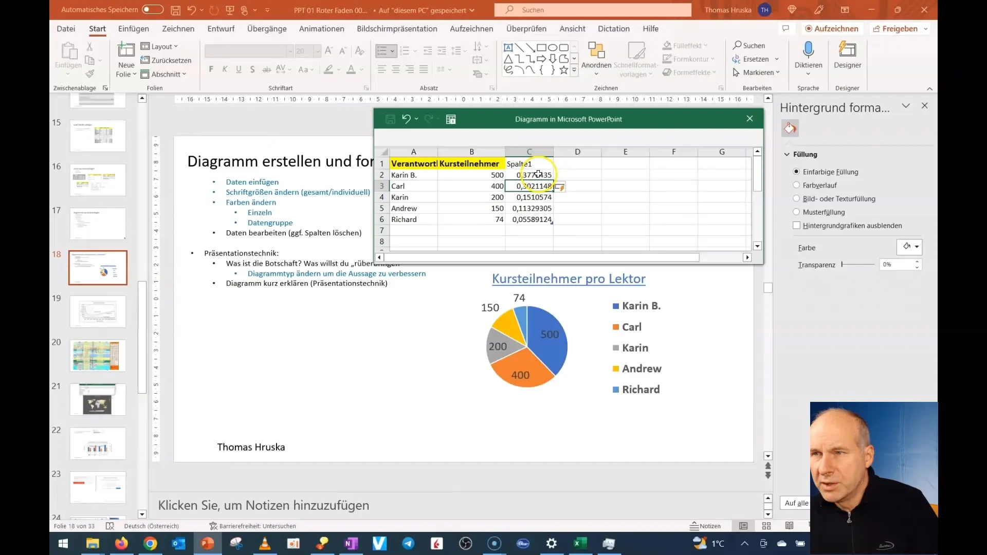 Optimizați conținutul diagramei în PowerPoint - instrucțiuni pas cu pas