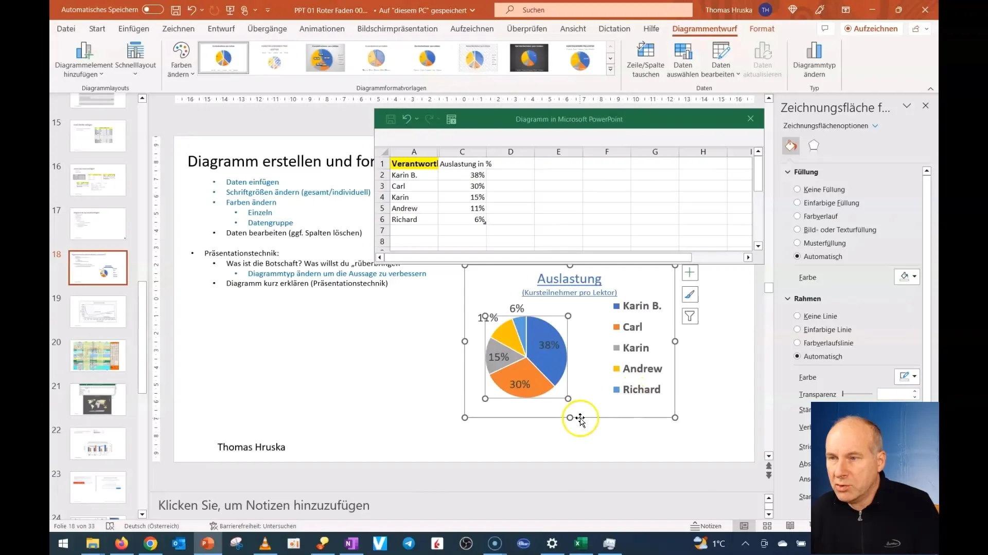 Optimizează conținutul diagramei în PowerPoint - instrucțiuni pas cu pas