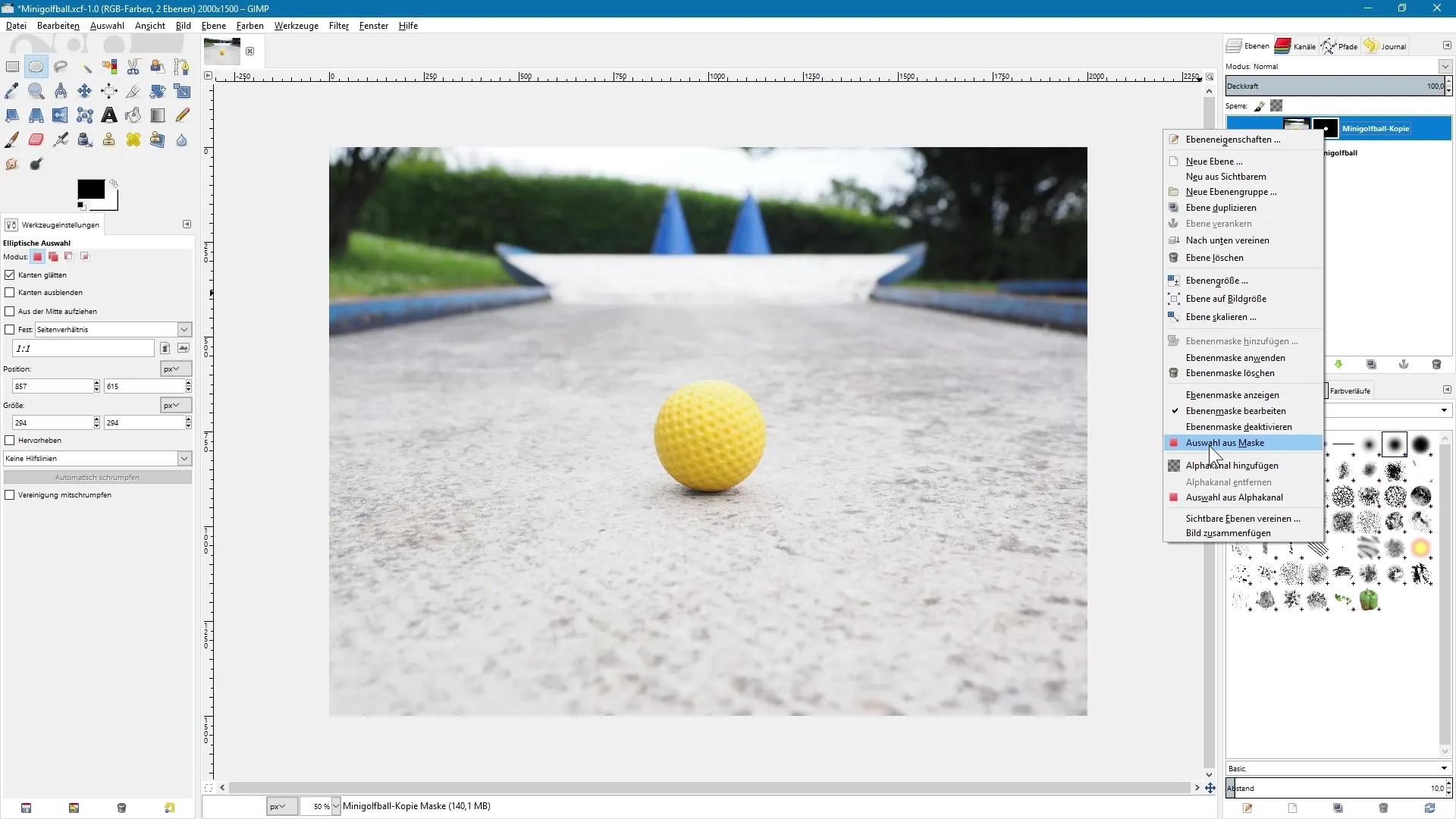 Guardar y reutilizar selecciones en GIMP